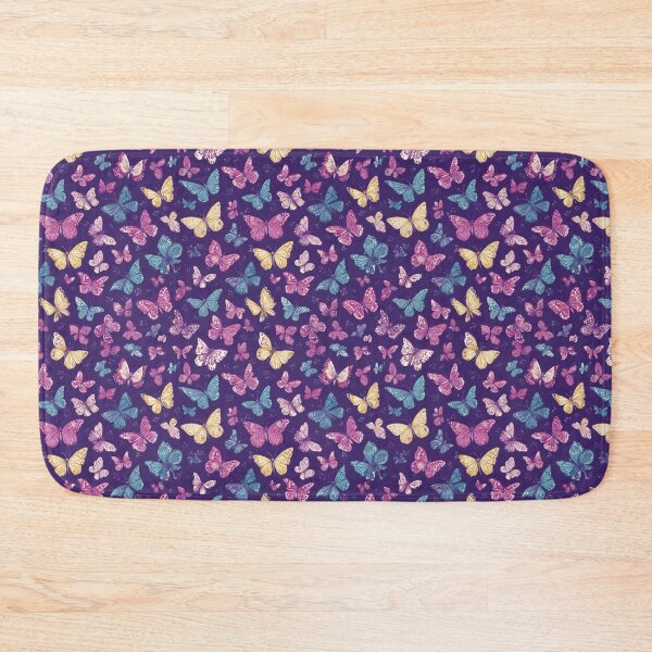 Item preview, Elegant Butterfly Swarm Purple Pattern Art designed and sold by NicolasGlowArt.