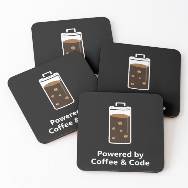 Item preview, Powered by Coffee and Code Minimalist Tech Art designed and sold by artlife4.