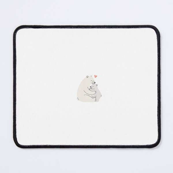 Item preview, Polar Bear Mother and Cub Hug - Minimalist Cute Illustration designed and sold by KreativStudioFr.
