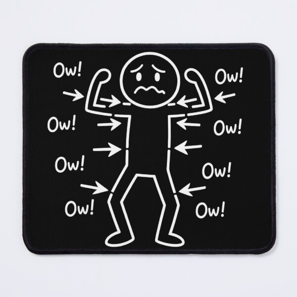 Item preview, Chronic Pain Humor Ow Everywhere Funny Fibromyalgia Spoonie Meme Invisible Illness Body Ache Minimalist Figure designed and sold by Maravillio.