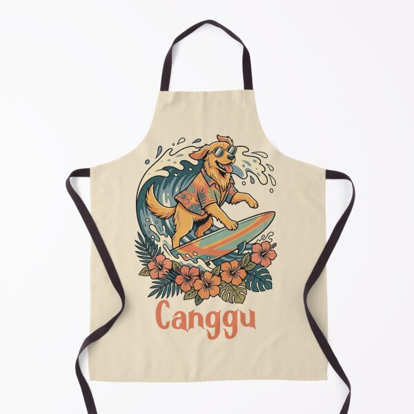Item preview, Surfing Dog Tropical Retro Wave Canggu Vibes designed and sold by MythicCotton.