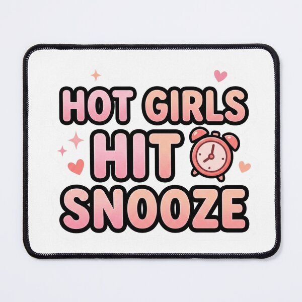Item preview, Hot Girls Hit Snooze Funny Sticker | Cute Sleepy Girl Meme designed and sold by CutePlix.