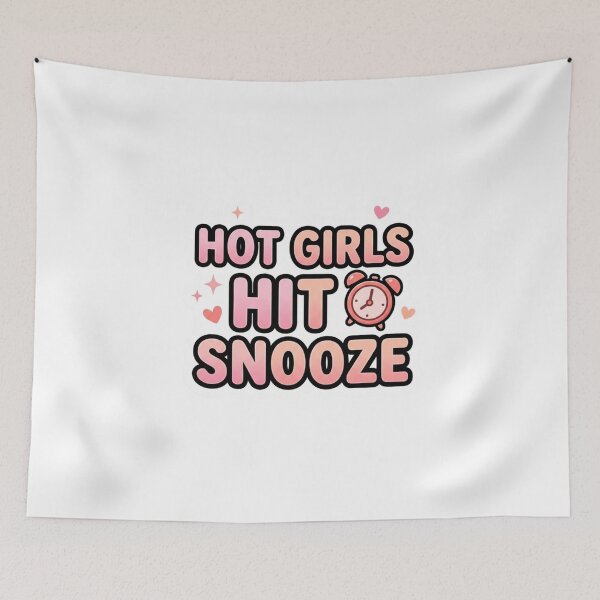 Item preview, Hot Girls Hit Snooze Funny Sticker | Cute Sleepy Girl Meme designed and sold by CutePlix.