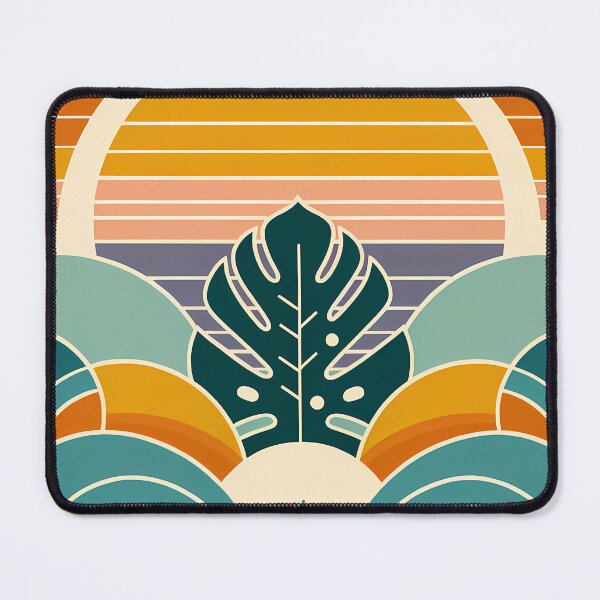 Item preview, Geometric Monstera Sunset designed and sold by InkSmithery.