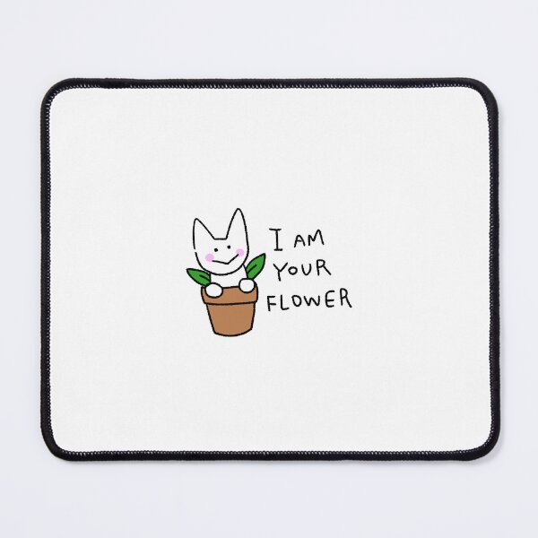 Item preview, I Am Your Flower Cat Sticker | Cute White Cat Plant Doodle | Sweet Wholesome Cat Art designed and sold by lazydayz16.
