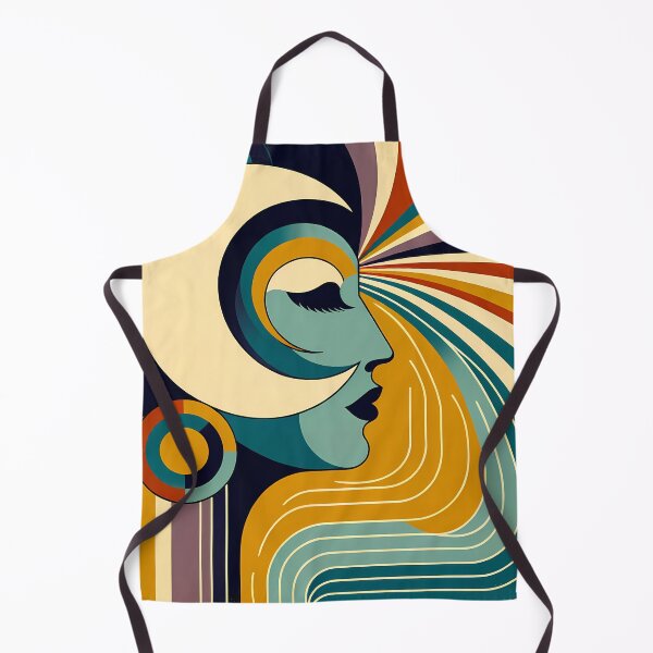 Item preview, Retro abstract portrait with sunburst lines designed and sold by InkSmithery.