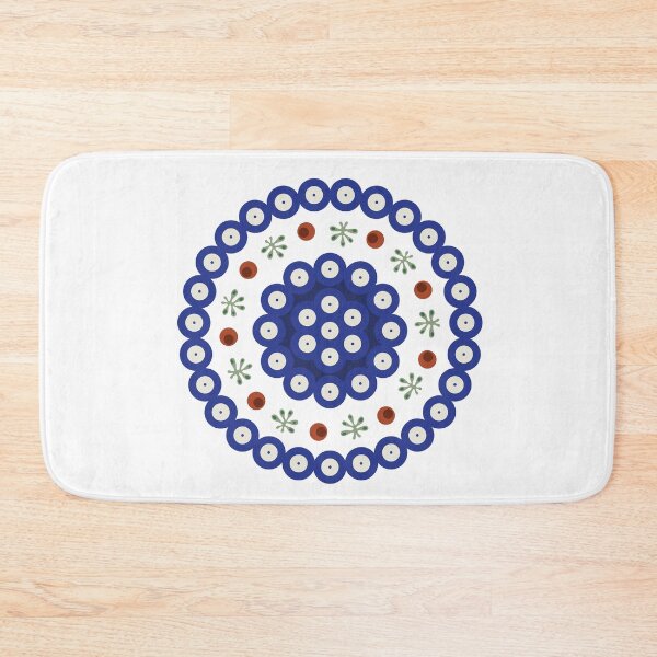 Item preview, Bolesławiec Polish Pottery Folk Floral Plate Pattern designed and sold by MashaVed.