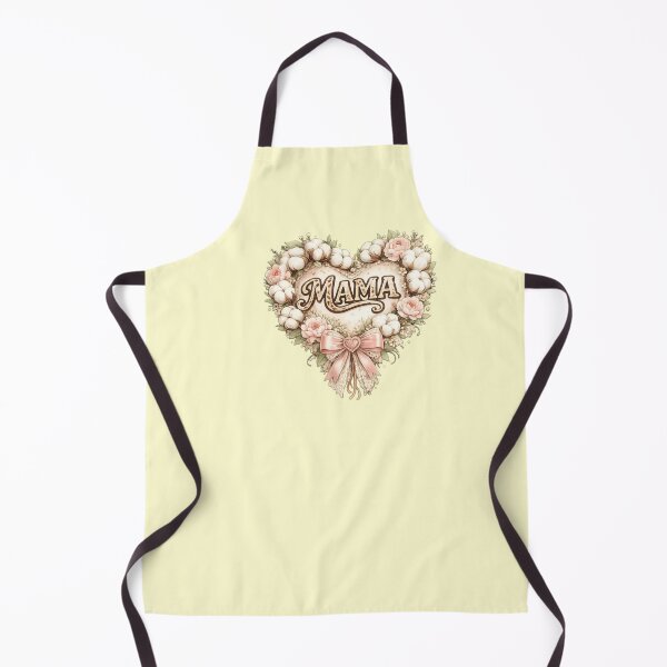 Item preview, Mama Heart Floral - Rustic Cotton and Pink Roses Farmhouse Style designed and sold by Lozarux.