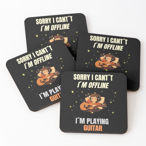 Item preview, Sorry I’m Offline I’m Playing Guitar Funny Introvert Music Design designed and sold by Joyful-Pixel.