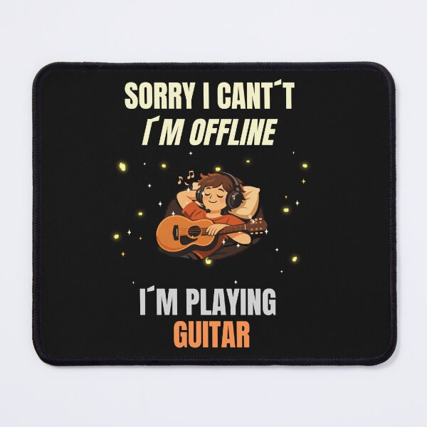 Item preview, Sorry I’m Offline I’m Playing Guitar Funny Introvert Music Design designed and sold by Joyful-Pixel.