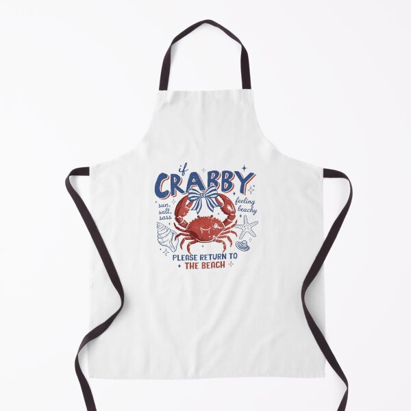 Item preview, If Crabby Please Return To The Beach Vintage Nautical Crab Graphic designed and sold by DoodloraStudio.