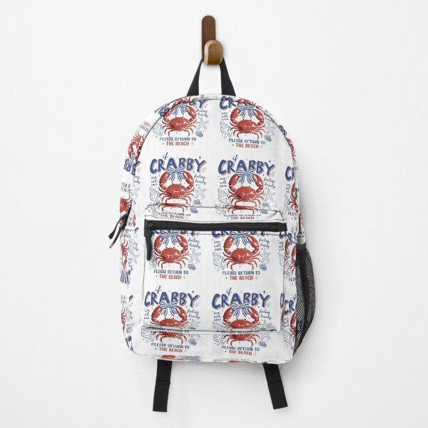 Item preview, If Crabby Please Return To The Beach Vintage Nautical Crab Graphic designed and sold by DoodloraStudio.