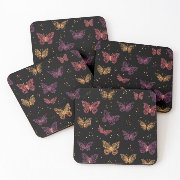 Item preview, Vibrant Butterfly Outline Sketch Pattern designed and sold by NicolasGlowArt.