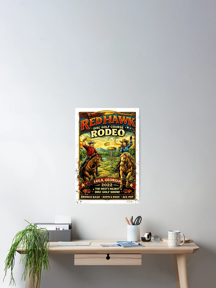 Thumbnail 2 of 3, Poster, Red Hawk Rodeo designed and sold by DiscLula.