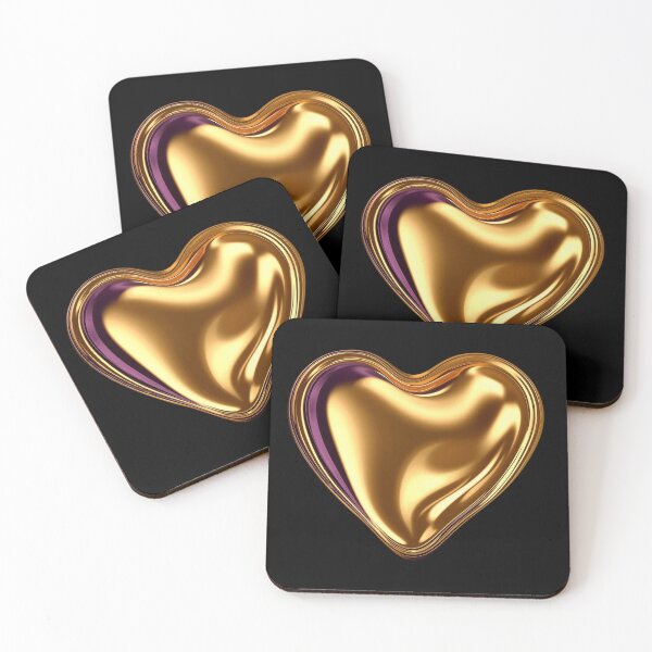 Item preview, Luxury Liquid Gold and Purple Chrome Heart designed and sold by Quotable Gear.