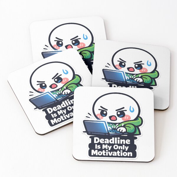 Item preview, Deadline Is My Only Motivation Sticker, Funny Study Meme, Procrastination Humor, Cute Kawaii Student Laptop Sticker designed and sold by VibrantArtful7.