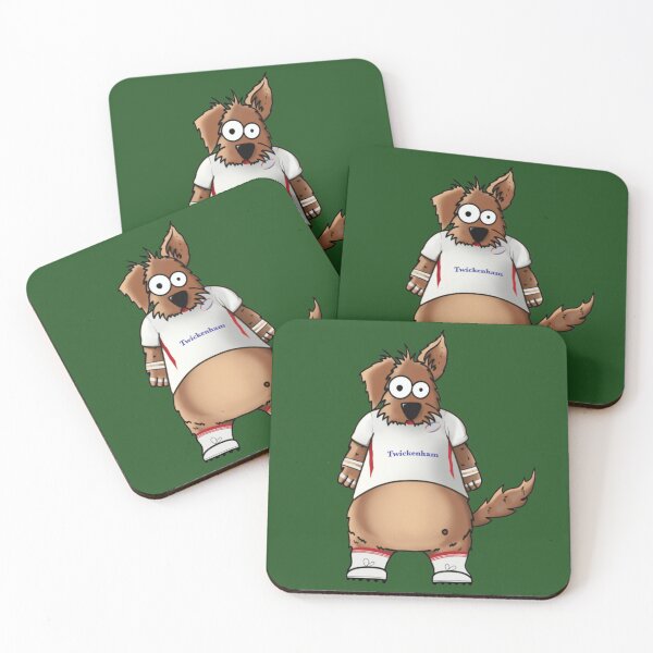 Item preview, Bam Bam the Twickenham Rugby Dog: Nostalgic Sports Fan Art designed and sold by Englandbear.