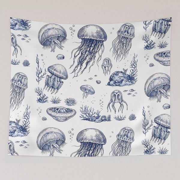 Item preview, Blue Ocean Octopus Illustration, Sea animals designed and sold by GogaVibeRe.
