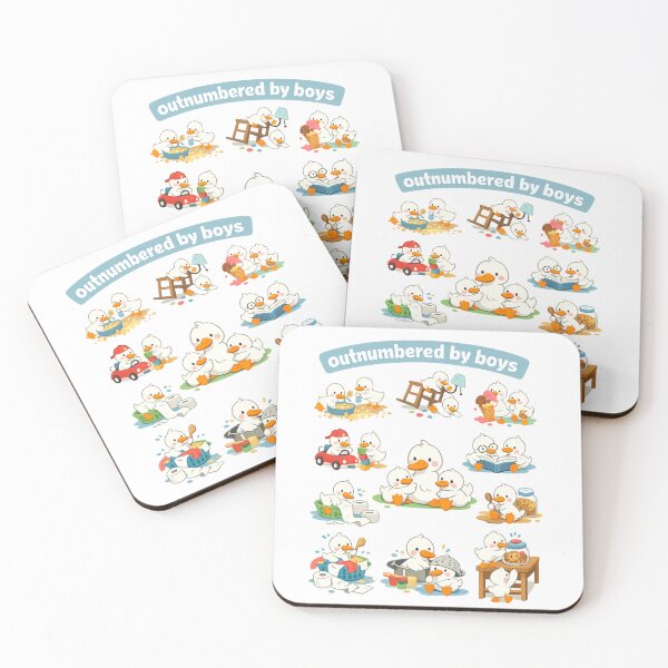 Item preview, Outnumbered by Boys Funny Boy Mom Cute Ducks Chaotic Mom Life Raising Sons Humor designed and sold by Maravillio.