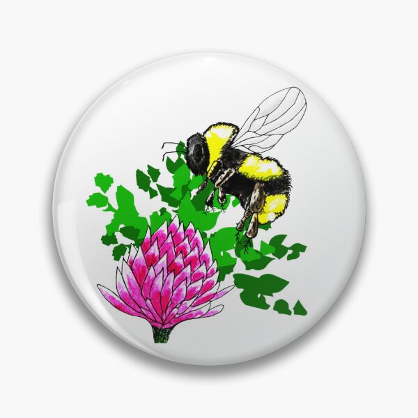 Artikelvorschau, Minimalistische Bienenblumen-Illustration im Cottagecore-Naturstil entworfen und verkauft von RedOrangeMint.