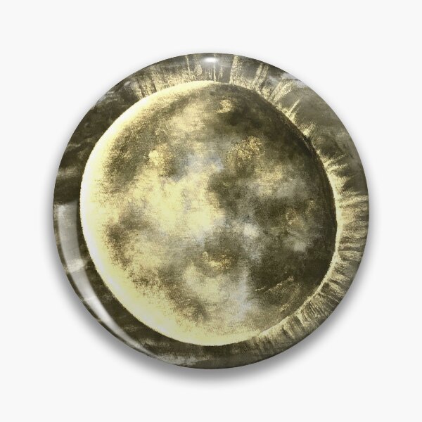 Item preview, Eclipse painting, night sky, ink designed and sold by GiSilver.