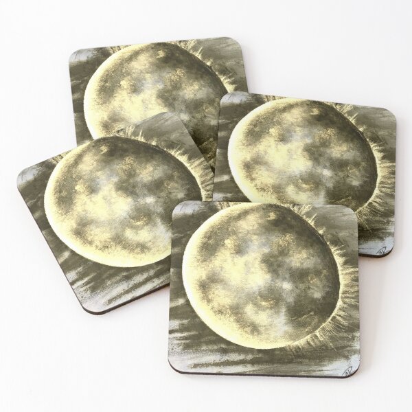 Item preview, Eclipse painting, night sky, ink designed and sold by GiSilver.