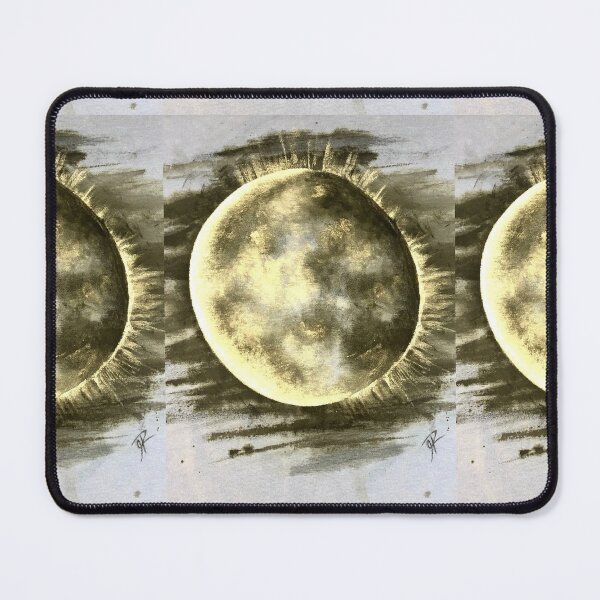 Item preview, Eclipse painting, night sky, ink designed and sold by GiSilver.