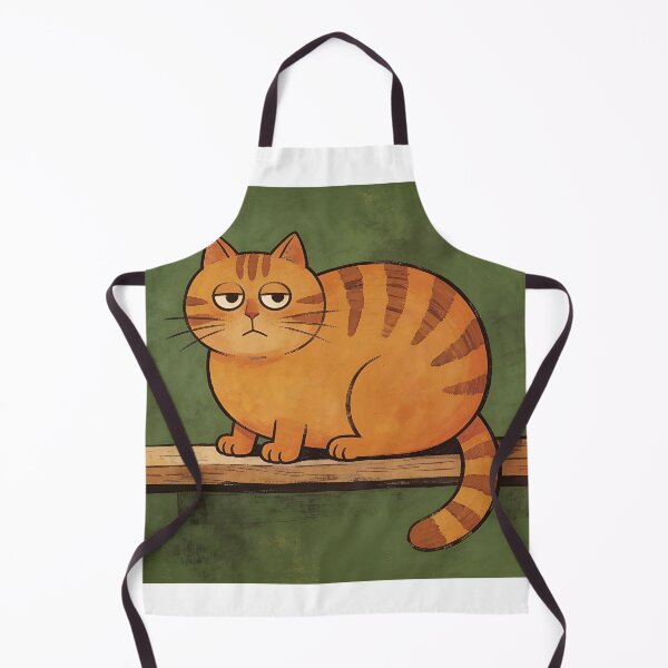 Item preview, Judgmental Ginger Cat - Folk Art Portrait designed and sold by PictorialWhimsy.