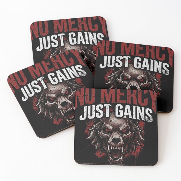 Item preview, Alpha Wolf Pump Cover - No Mercy Just Gains - Vintage Gym Wear designed and sold by No Excuses .