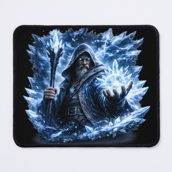 Item preview, Ice Mage T-Shirt – Frost Wizard Magic Fantasy Gamer Design Blue Energy designed and sold by SignalNoiseCo.