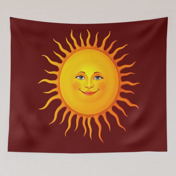 Item preview, Sun cartoon with face designed and sold by Creative Visualize.