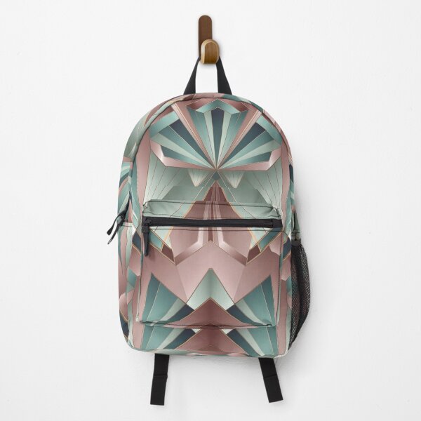 Item preview, Modern Abstract Mint Green Teal Pink Geometric Pattern designed and sold by LEILA ART SPACE.