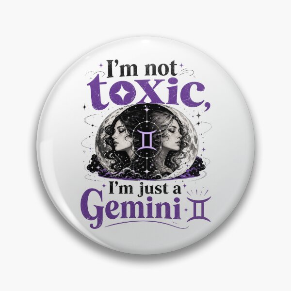 Item preview, I’m Not Toxic, I’m Just a Gemini ♊ | Humor Zodiac Astrology T-Shirt designed and sold by ZorviqueStudio.