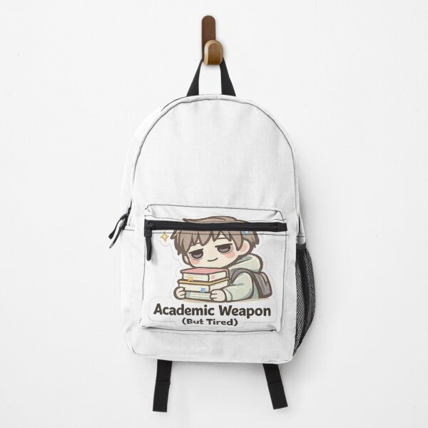 Item preview, Academic Weapon But Tired Sticker, Funny Smart Student Meme, Study Humor, Cute Kawaii Book Lover Sticker designed and sold by VibrantArtful7.