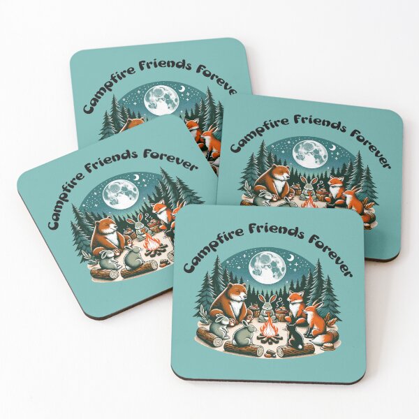 Item preview, Campfire Friends Forever – Cozy Forest Animals Camping Night Design designed and sold by Sachie's Studio.