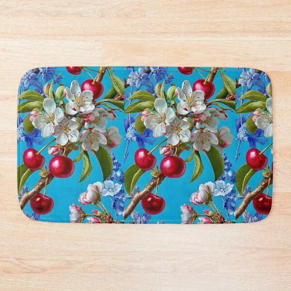 Aperçu de l'œuvre Motif floral bleu vif créée et vendue par CMooreWorx.