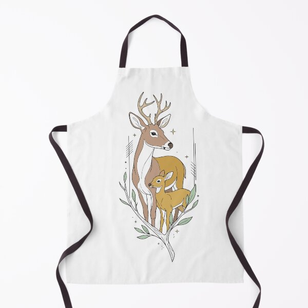 Item preview, Celestial Deer Mother and Fawn Botanical Art designed and sold by BestChoiceService.
