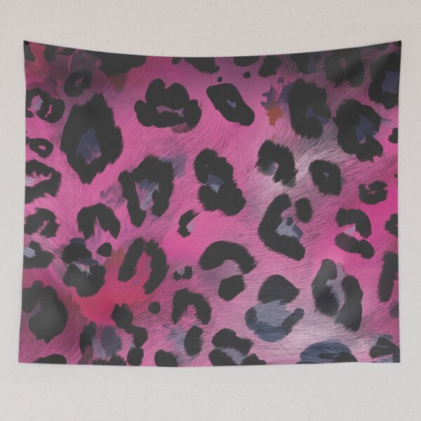 Item preview, HOT PINK LEOPARD animal print pattern, realistic animal fur Jaguar spots HOT PINK textured effect,  brown and black spotted animal skin texture  designed and sold by navitalidesign.