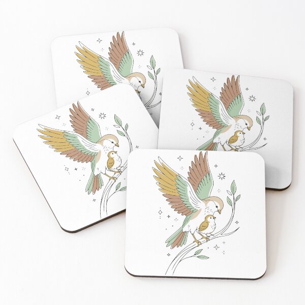 Item preview, Mystical Celestial Bird Mother and Chick Art designed and sold by BestChoiceService.