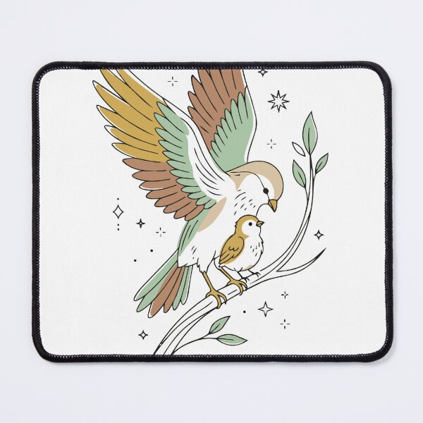 Item preview, Mystical Celestial Bird Mother and Chick Art designed and sold by BestChoiceService.