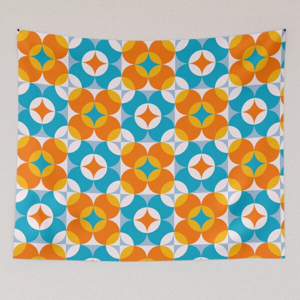 Item preview, Bloques de colcha radiales retro designed and sold by birchandbirdbk.
