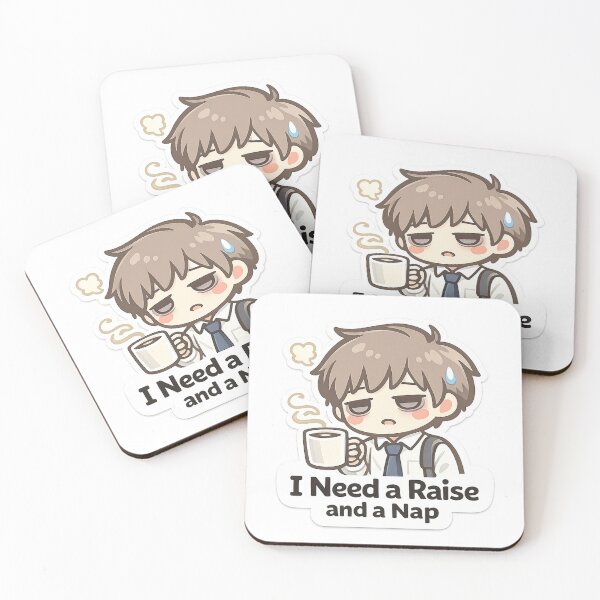 Item preview, I Need a Raise and a Nap Sticker, Funny Work Meme, Office Humor, Tired Employee Sticker, Coffee Lover Decal designed and sold by VibrantArtful7.
