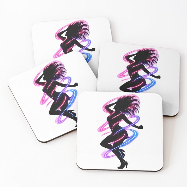 Item preview, Neon Dance Silhouette – Glow Light Trails Dancer Design designed and sold by darkan1.