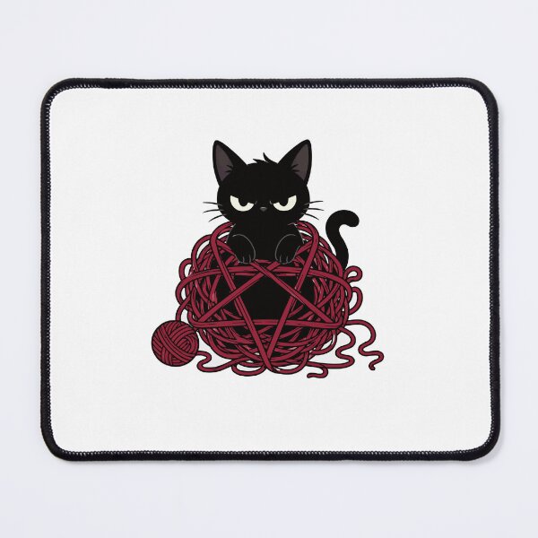 Item preview, Grumpy Cat Pentagram Yarn – Funny Spooky Cat Design designed and sold by Mh-ARTWORX.