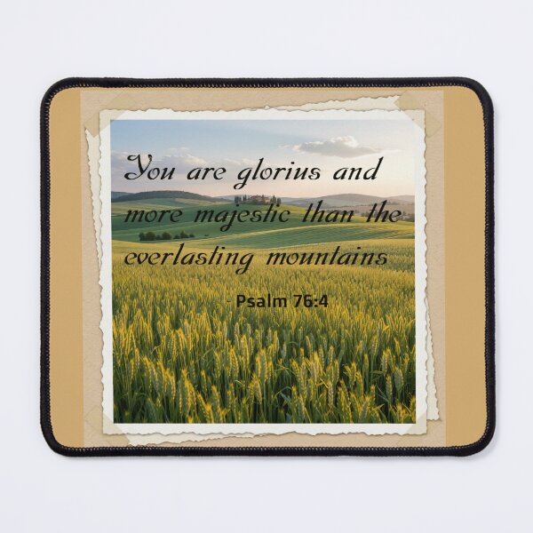 Item preview, Psalm 76:4 pastoral scene designed and sold by Robo-Mart Smart Shopping.