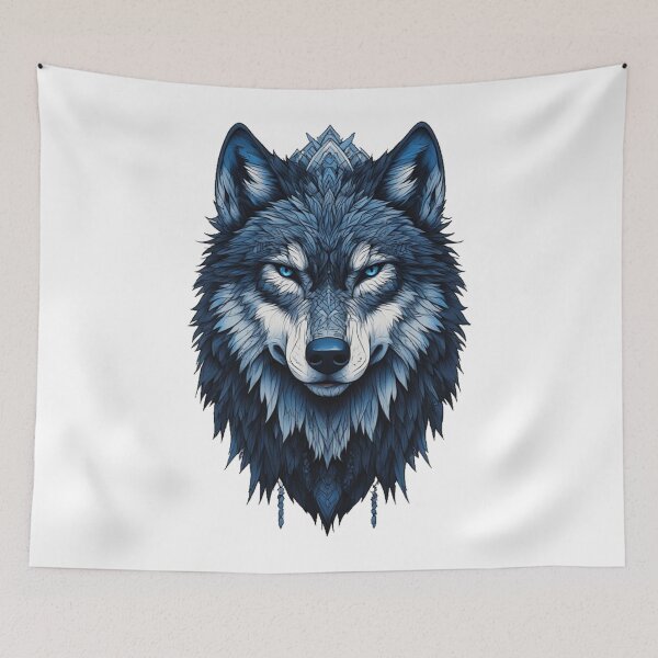 Item preview, Arctic Alpha — Mystic Wolf Portrait Fine Art Print & T-Shirt Design designed and sold by GrowNest.