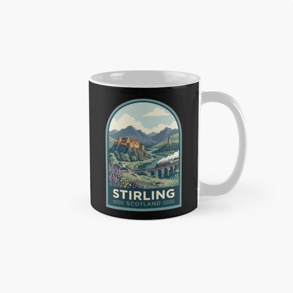 Item preview, Stirling Scotland Historic Castle & Monument Vintage Travel Art designed and sold by Loom on the Loch.