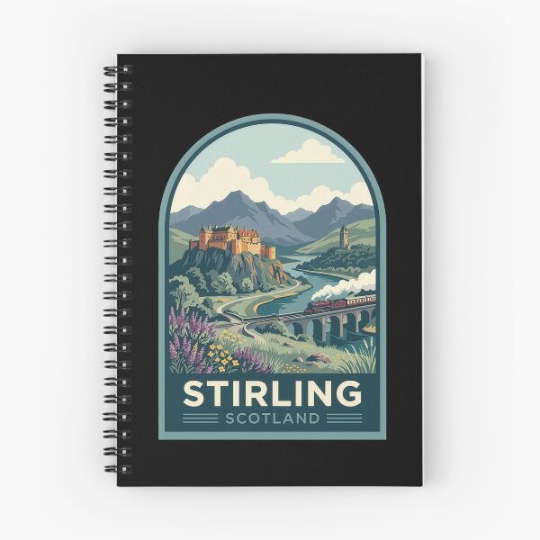 Item preview, Stirling Scotland Historic Castle & Monument Vintage Travel Art designed and sold by Loom on the Loch.