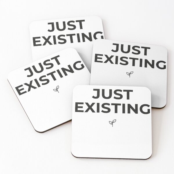 Artikelvorschau, Just Existing Minimalistischer Spruch – Aesthetic Mental Health Design entworfen und verkauft von JA World - Art & Design.