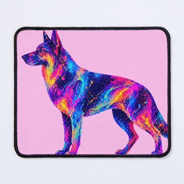 Item preview, Neon Dog German Shepherd Abstraction Graphic. designed and sold by byaga.